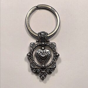 Brighton Silver Life Spirit Heart Spinning Heart Chunky Key Holder/Fob